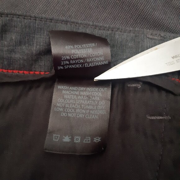 Kenneth Cole Reaction 32x30 Men's Casual Jean Style Charcoal Grey Pants - Picture 7 of 14